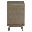 Bowery Hill Mid-Century 1-Drawer Wooden Side Table in Grey Finish