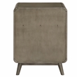 Bowery Hill Mid-Century 1-Drawer Wooden Side Table in Grey Finish