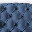 Bowery Hill Transitional Fabric Tufted Sofa with Nailhead Trim in Blue