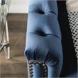 Bowery Hill Transitional Fabric Tufted Sofa with Nailhead Trim in Blue