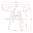 Bowery Hill Wood Drop-Leaf Counter Height Table in Oak and Light Gray