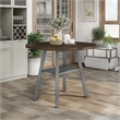 Bowery Hill Wood Drop-Leaf Counter Height Table in Oak and Light Gray
