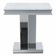 Bowery Hill Glam Metal 2-Piece Coffee Table Set with Chrome Finish