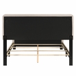 Bowery Hill Beige King Upholstered Wood Bed with Button Tufted Design