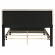 Bowery Hill Beige Queen Upholstered Wood Bed with Button Tufted Design