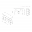 Bowery Hill Wood 2-Shelf Console Table in Reclaimed Oak Finish