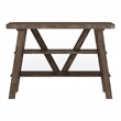 Bowery Hill Wood 2-Shelf Console Table in Reclaimed Oak Finish