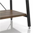 Bowery Hill Wood 2-Shelf Mini Bar in Light Hickory Brown with Drawer