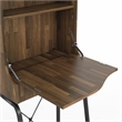 Bowery Hill Wood 2-Shelf Mini Bar in Light Hickory Brown with Drawer