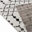 Bowery Hill 8' x 10' Geometric Polyester Area Rug in Ivory and Black