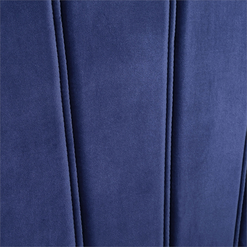 Bowery Hill Upholstered Queen Bed with 4-Drawer Storage in Navy