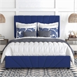 Bowery Hill Upholstered Queen Bed with 4-Drawer Storage in Navy