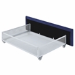 Bowery Hill Upholstered Queen Bed with 4-Drawer Storage in Navy