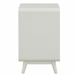 Bowery Hill Mid-Century 1-Drawer Wood Side Table in Antique White