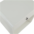 Bowery Hill Mid-Century 1-Drawer Wood Side Table in Antique White