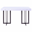 Bowery Hill Contemporary Metal 1-Drawer Sofa Table in White