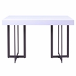 Bowery Hill Contemporary Metal 1-Drawer Sofa Table in White