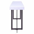Bowery Hill Contemporary Metal 1-Drawer Sofa Table in White