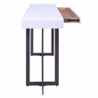 Bowery Hill Contemporary Metal 1-Drawer Sofa Table in White