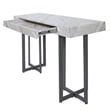 Bowery Hill Contemporary Metal 1-Drawer Sofa Table in Gray