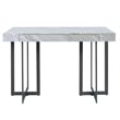 Bowery Hill Contemporary Metal 1-Drawer Sofa Table in Gray