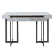 Bowery Hill Contemporary Metal 1-Drawer Sofa Table in Gray
