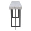 Bowery Hill Contemporary Metal 1-Drawer Sofa Table in Gray
