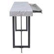 Bowery Hill Contemporary Metal 1-Drawer Sofa Table in Gray
