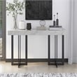 Bowery Hill Contemporary Metal 1-Drawer Sofa Table in Gray