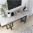 Bowery Hill Contemporary Metal 1-Drawer Sofa Table in Gray