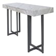 Bowery Hill Contemporary Metal 1-Drawer Sofa Table in Gray