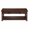 Bowery Hill Wood Coffee Table with Hidden Storage in Dark Oak