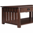 Bowery Hill Wood Coffee Table with Hidden Storage in Dark Oak