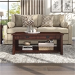Bowery Hill Wood Coffee Table with Hidden Storage in Dark Oak
