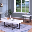 Bowery Hill 2-Piece Coffee Table Set with Storage Drawers in White