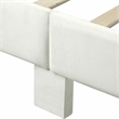 Bowery Hill Beige Upholstered Eastern King Bed with Gold Frame