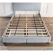 Bowery Hill Fabric Queen Bed with 2 Storage Drawers in Light Gray