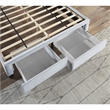 Bowery Hill Fabric Queen Bed with 2 Storage Drawers in Light Gray