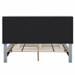 Bowery Hill Fabric Queen Bed with 2 Storage Drawers in Light Gray