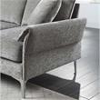 Bowery Hill Contemporary Gray Chenille L-Shaped Sectional Sofa