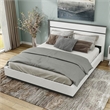 Bowery Hill Contemporary Solid Wood Queen Platform Bed in White
