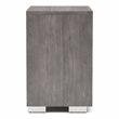 Bowery Hill Transitional Gray Wood Nightstand with USB Ports