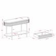 Bowery Hill Glam 3-Piece Wood Coffee Table Set in Light Teal