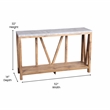 Bowery Hill 2-Tier Farmhouse Console Table in Warm Oak and Concrete