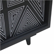 Bowery Hill Solid Wood Two-Door Buffet in Black with Art Deco Design