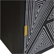 Bowery Hill Solid Wood Two-Door Buffet in Black with Art Deco Design