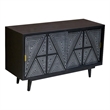 Bowery Hill Solid Wood Two-Door Buffet in Black with Art Deco Design
