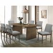 Bowery Hill Solid Wood 7-Piece Dining Set with Upholstered Chairs