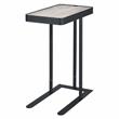 Bowery Hill Industrial Adjustable Side Table in Sand Black and Grey Finish