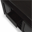 Bowery Hill Modern Buffet Table with 9-Bottle Wine Rack in Espresso Wood
